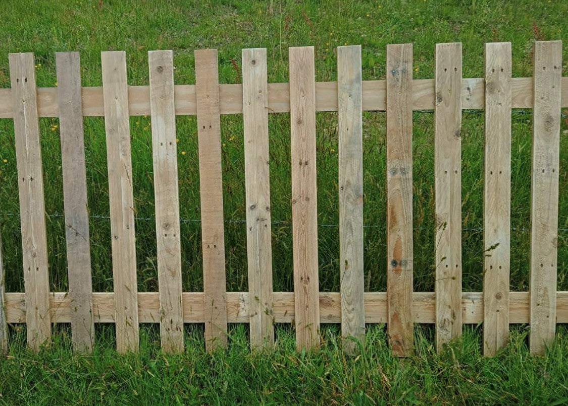 Flat Top 4ft Wide x 2ft High Eco Picket Fence Panels