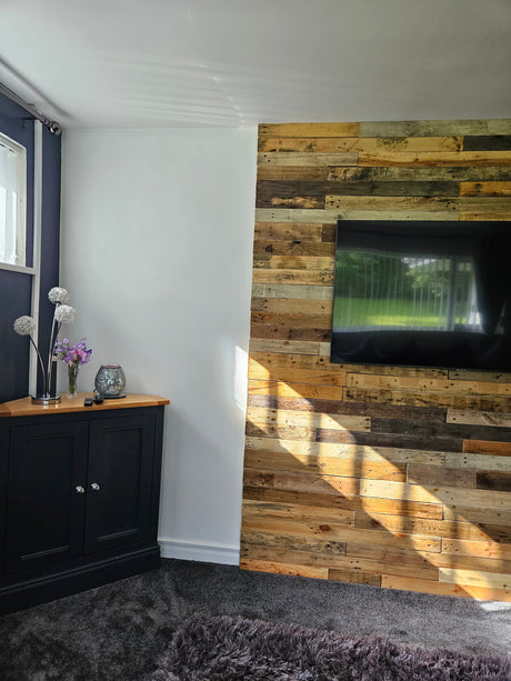 Oiled UV Protection Rustic Reclaimed Wood Cladding - 1m2 Pack