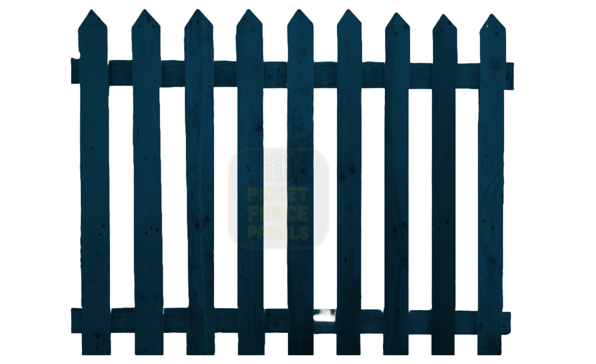 Pointed Top Picket Fence Midnight Blue
