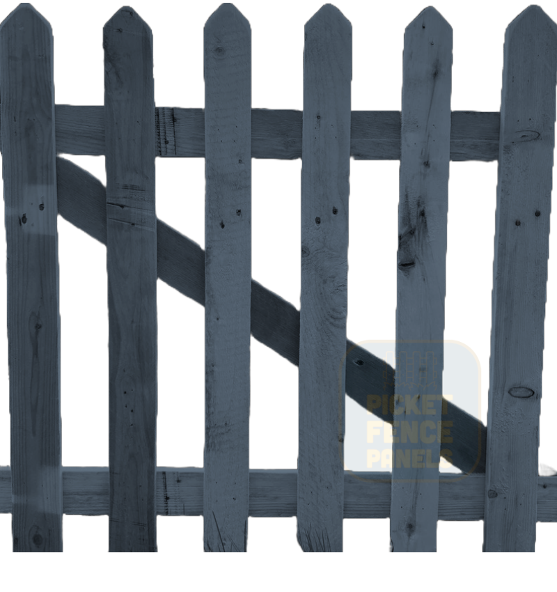 Pointed Top Picket Gates - Cornflower