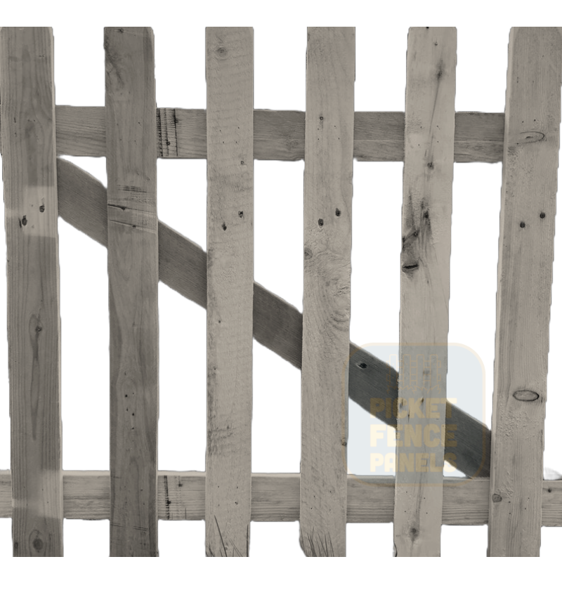Flat Top Picket Gates - Warm Stone