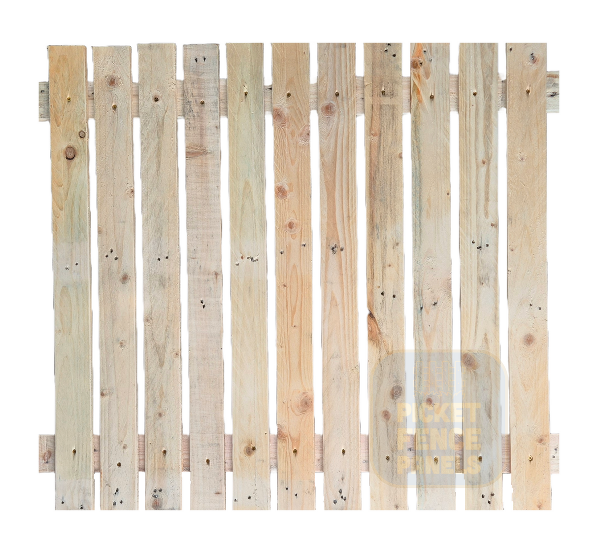Natural Privacy Picket Fence Panels