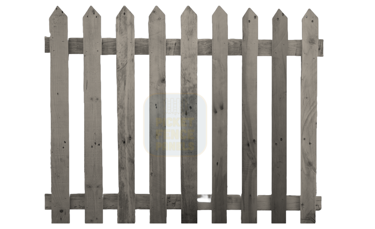 Pointed Top Picket Fence Panel Warm Stone