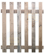 Natural Flat Top Picket Fence Panel