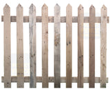 Natural Pointed Top Picket Fence Panel