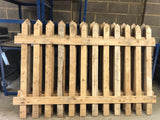 Natural Pointed Top Picket Fence Panel