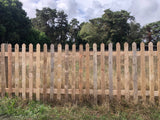 Natural Pointed Top Picket Fence Panel