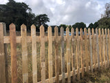 Natural Pointed Top Picket Fence Panel