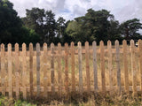 Natural Pointed Top Picket Fence Panel