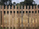 Natural Pointed Top Picket Fence Panel